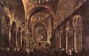GUARDI, Francesco Doge Alvise IV Mocenigo Appears to the People in St Mark's Basilica in 1763 Germany oil painting artist